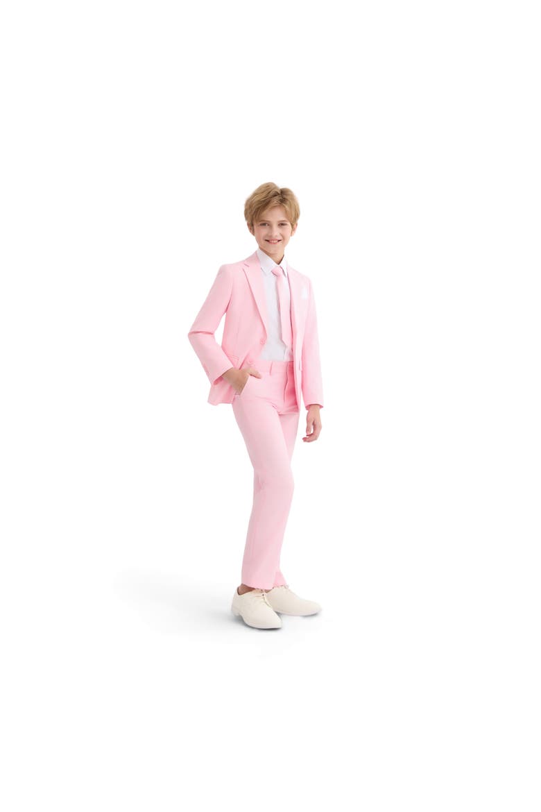 Four-Piece Tailored Suit Set, Alternate, color, Pink