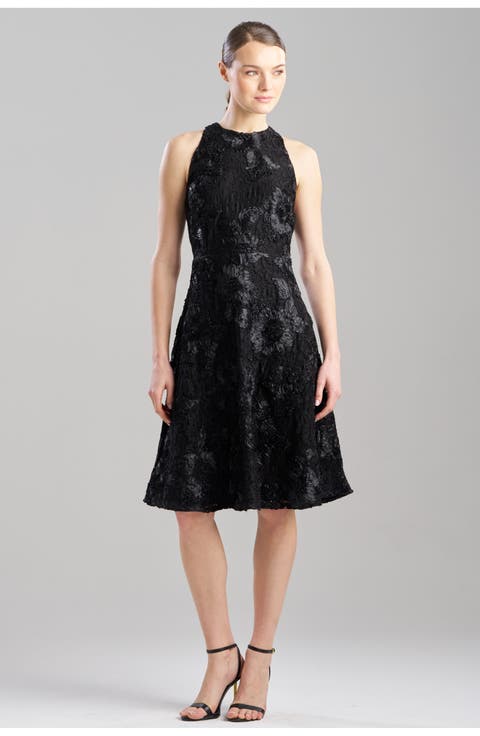 3D Lace V Neck Sheath Dress
