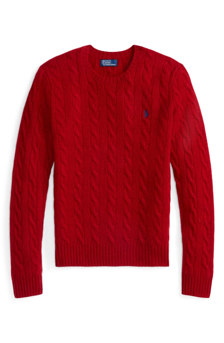 Polo Ralph Lauren Julianna Cable Knit Wool & Cashmere Sweater, Alternate, color, 