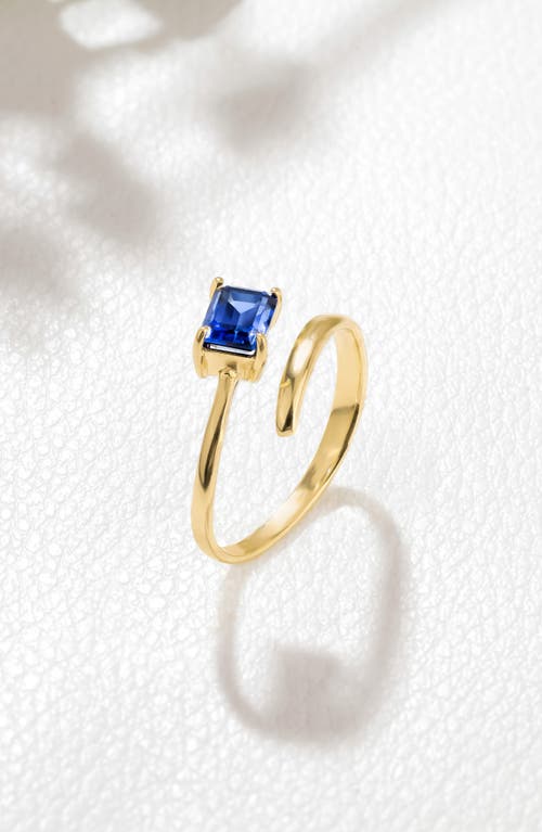 Ys Gems Gemstone Bypass Ring In Blue