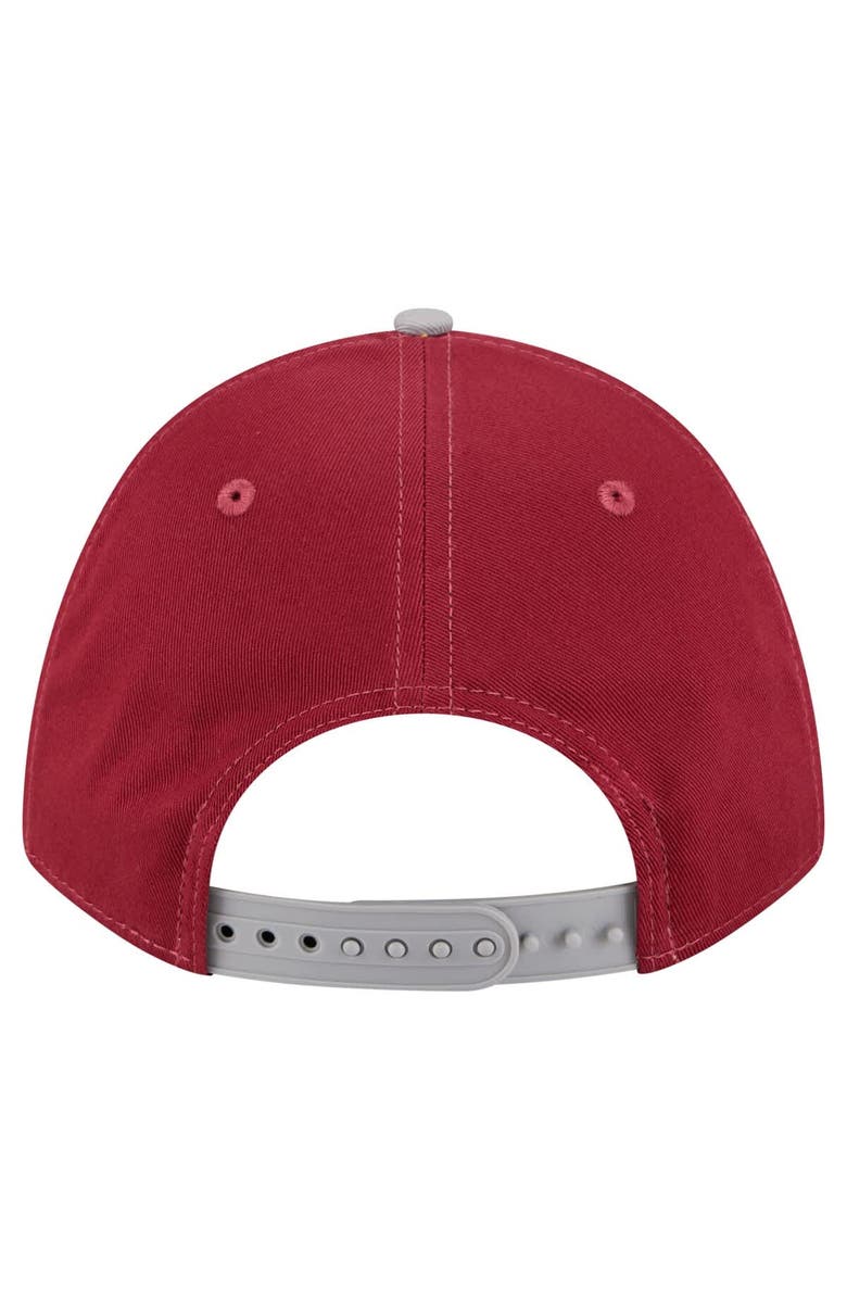 New Era Men's New Era Crimson/Gray Alabama Crimson Tide Arch Two-Tone Rope 9FORTY A-Frame M-Crown Adjustable Hat, Alternate, color, Crimson