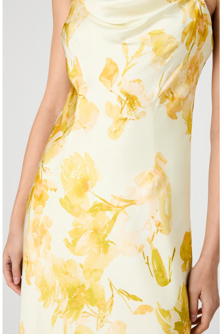 York Sophie Floral Satin Minidress, Alternate, color, DAISY YELLOW SOPHIE FLOWER