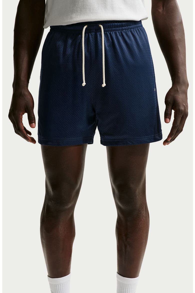 Standard Issue 5-Inch Practice Mesh Basketball Shorts, Alternate, color, MIDNIGHT NAVY/ PALE IVORY