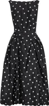 Stine Goya Polka Dot Sleeveless Midi Cocktail Dress