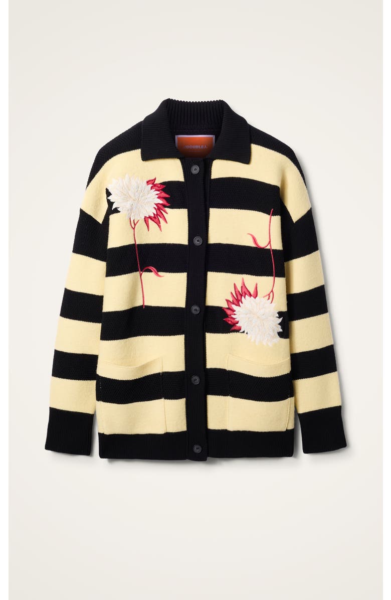 La DoubleJ Derby Cardigan, Alternate, color, Derby Black/Yellow
