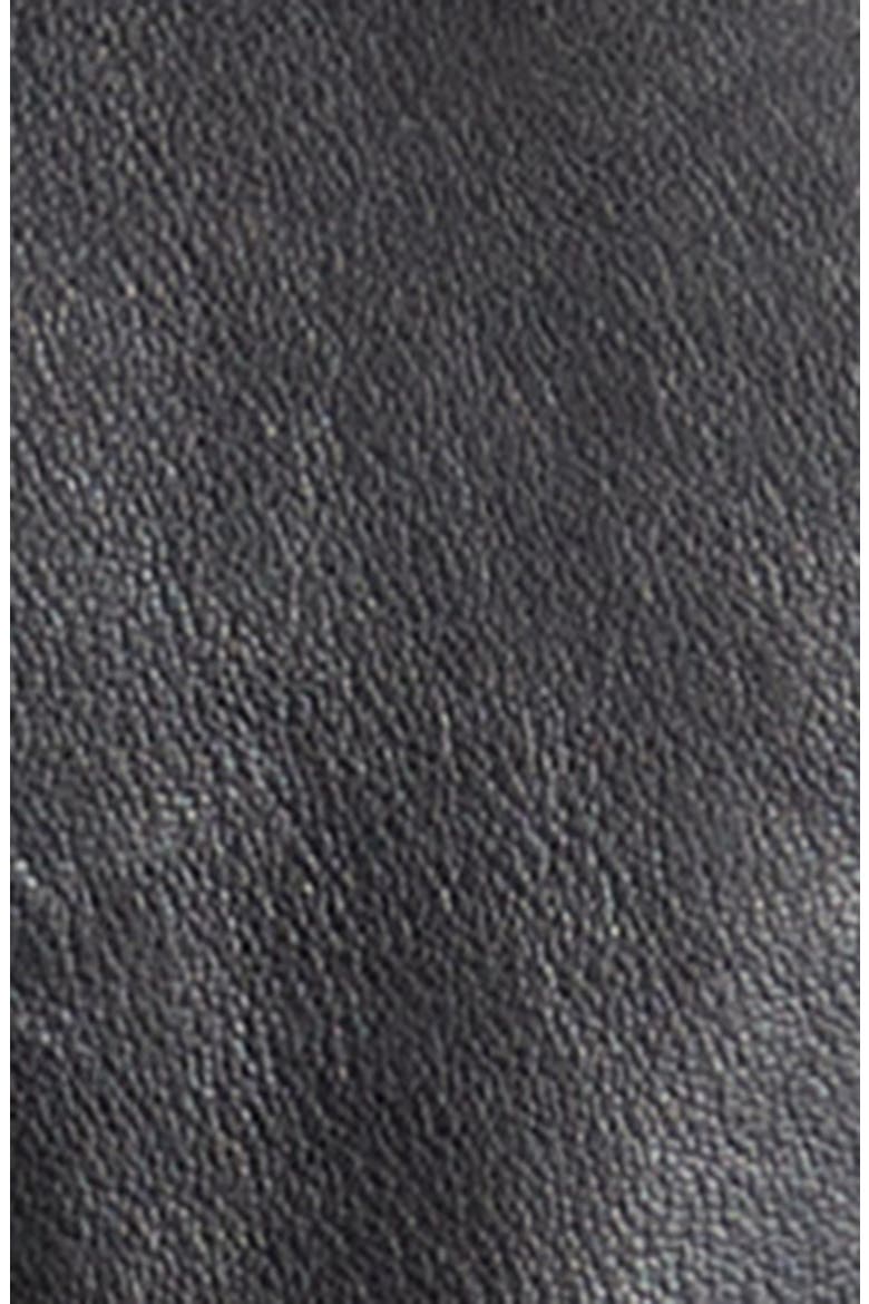 Bina Vegetal Lambskin Leather Cape Jacket, Alternate, color, BLACK