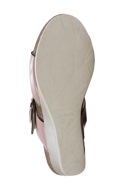 Naot Magic Wedge Sandal In Rose Patent Leather