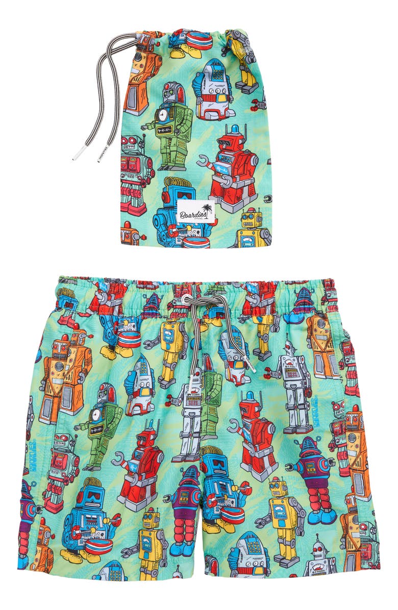 Boardies Kids' Robots Swim Trunks, Main, color, 