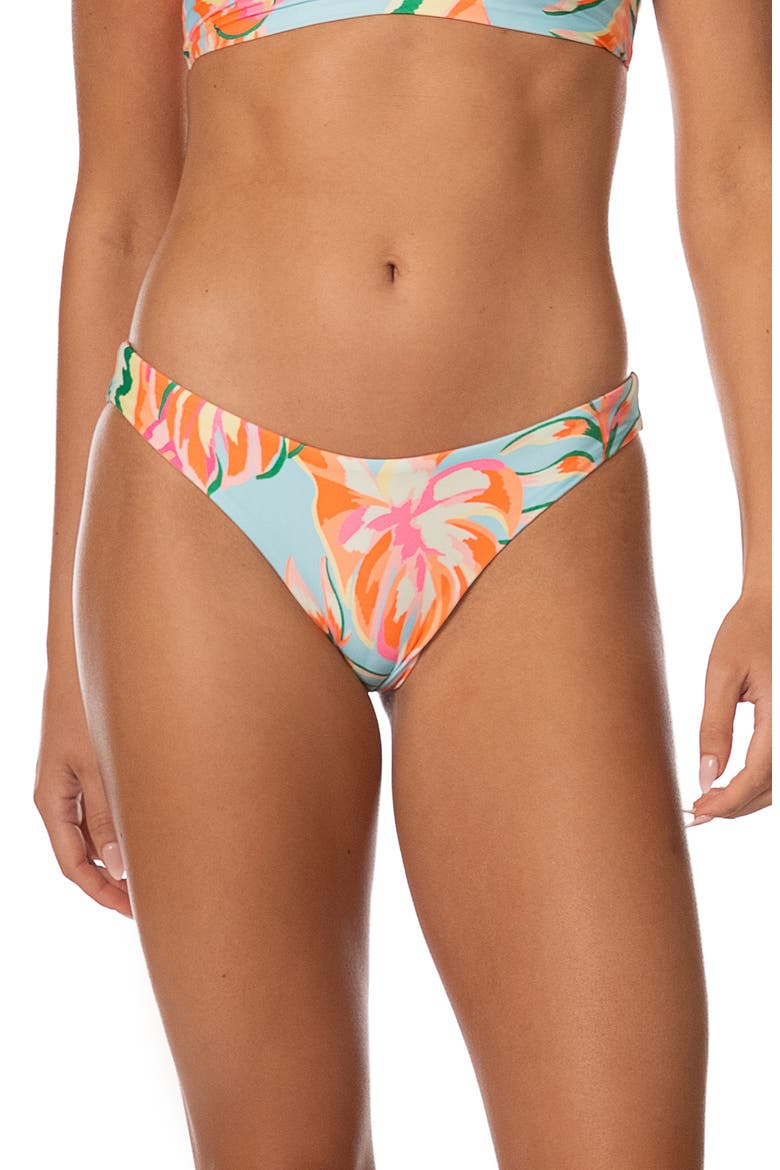 Fiesta Bloom Iconic Reversible Bikini Bottoms, Main, color, OPEN BLUE