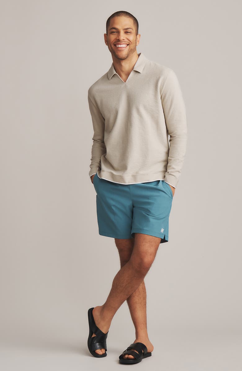 Rhone Seaside Cotton Terry Long Sleeve Polo, Alternate, color, 