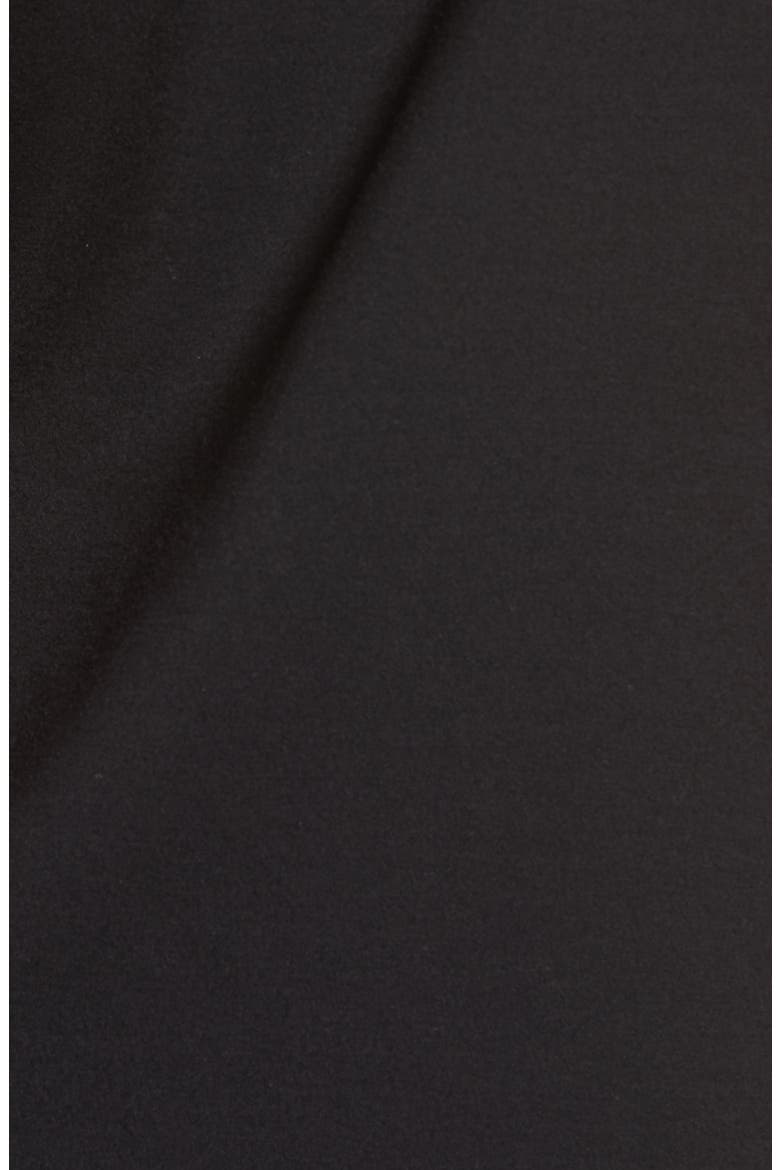 Ruffle Front Neopene Sweatshirt, Alternate, color, BLACK