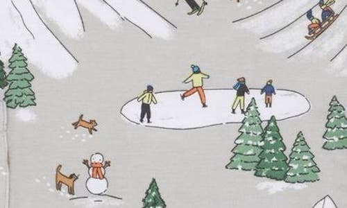 Angel Dear Winter Fun Skiers Romper In Green