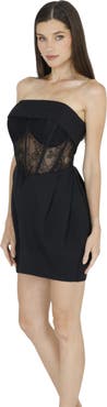 AKALIA Daisy Strapless Lace Corset Dress