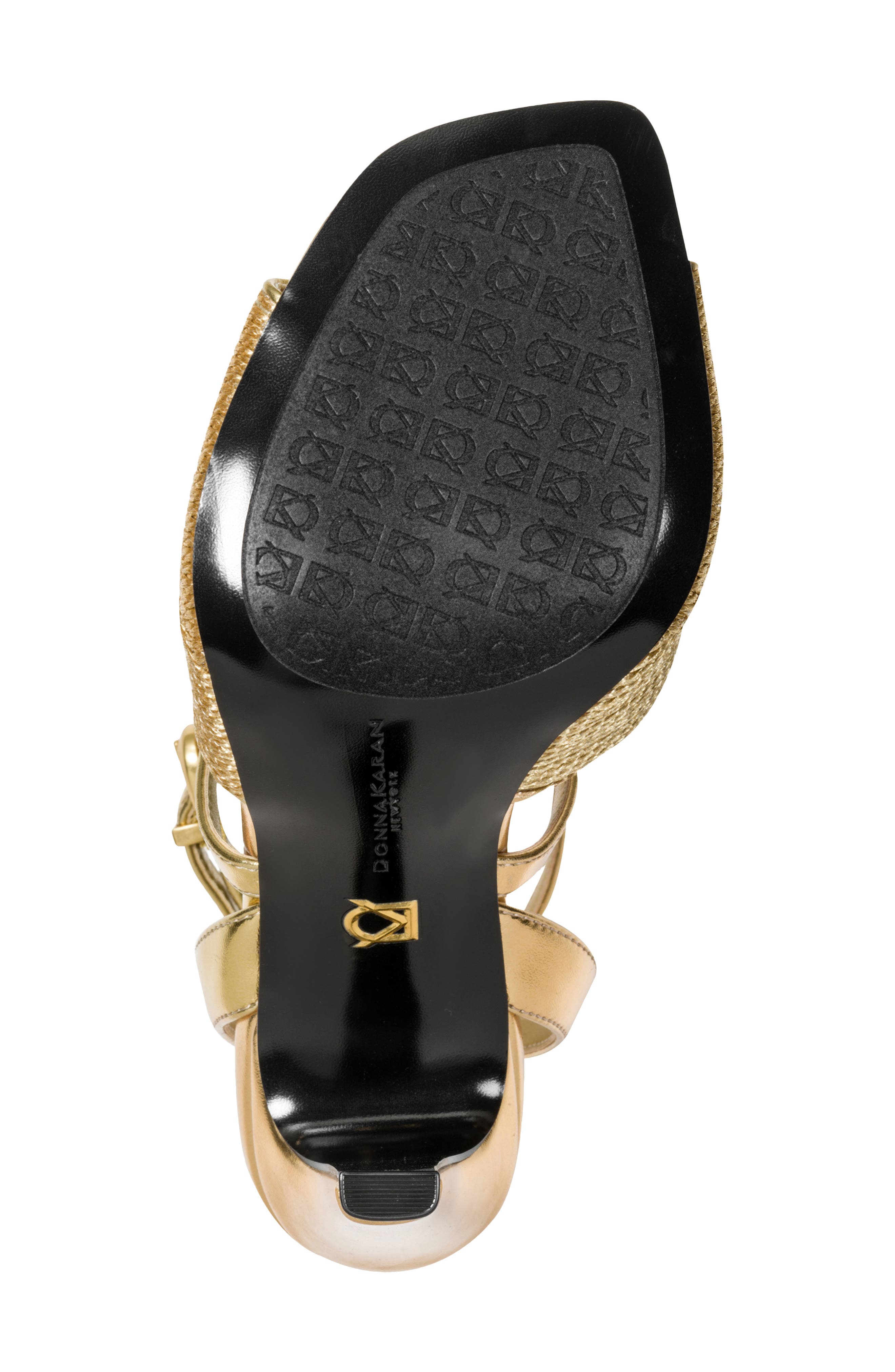 DKNY Brooks Ankle Strap Sandal, Alternate, color, Gold