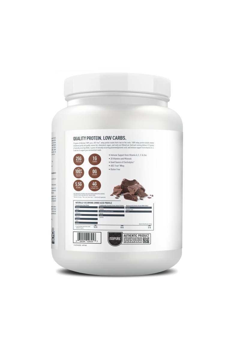 Low Carb Pure Whey Isolate Protein Powder Dutch Chocolate, Alternate, color, None