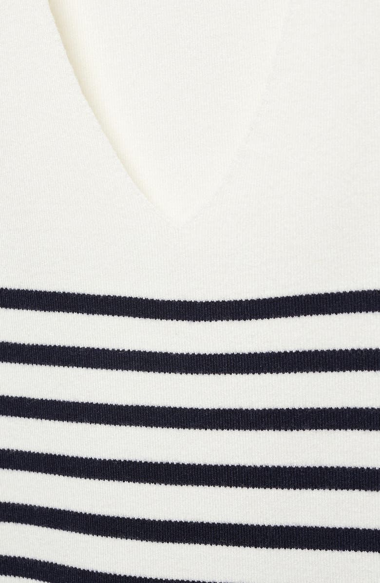 MANGO Stripe Oversize V-Neck Sweater, Alternate, color, 