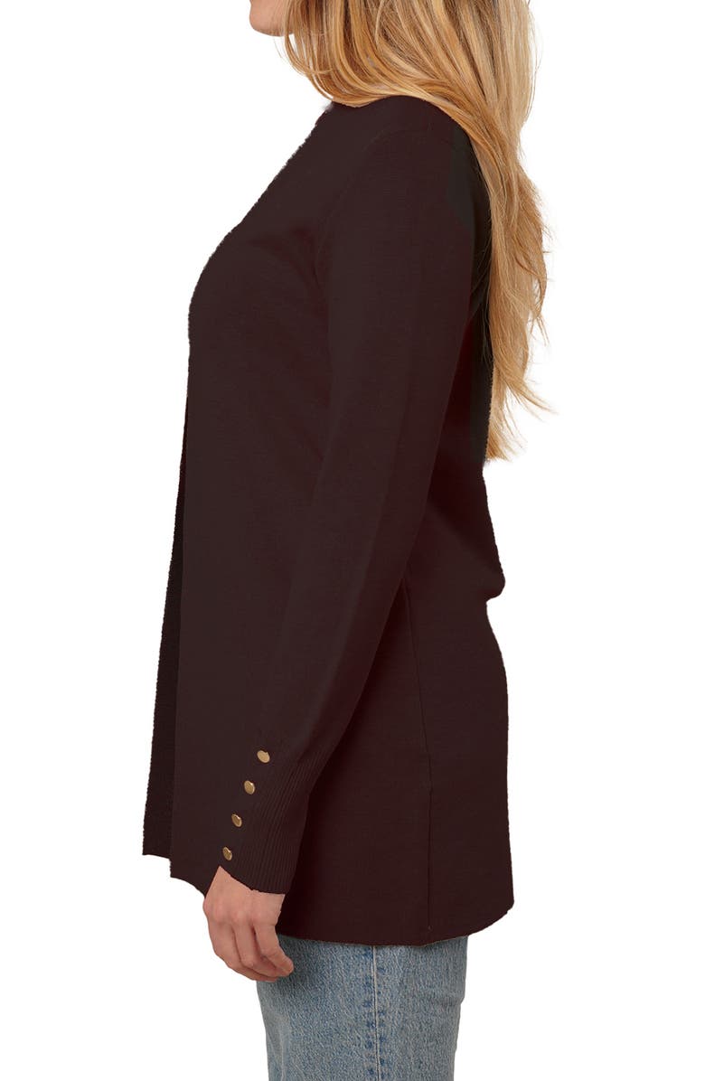 CYRUS Open Front Knit Cardigan, Alternate, color, Hickory Brown