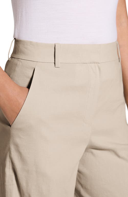 Theory High Waist Wide Leg Trousers In Straw