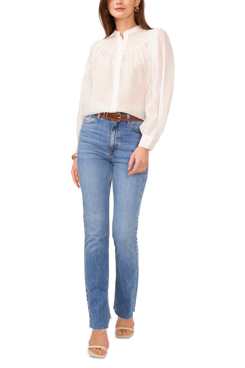Yoke Raglan Sleeve Shirt, Alternate, color, NEW IVORY