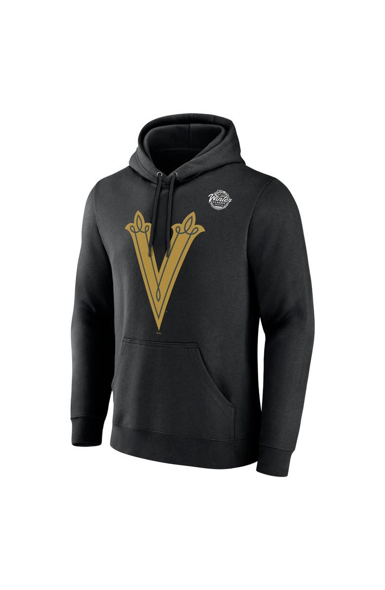 FANATICS Men's Fanatics Branded Black Vegas Golden Knights 2024 NHL Winter Classic Primary Logo Fleece Pullover Hoodie, Alternate, color, 