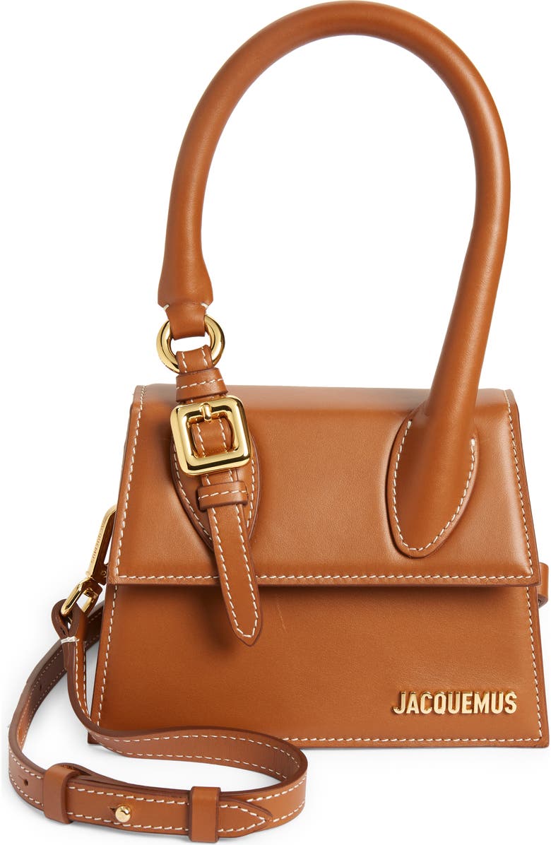 Jacquemus Le Chiquito Moyen Buckle Leather Top Handle Bag, Main, color,