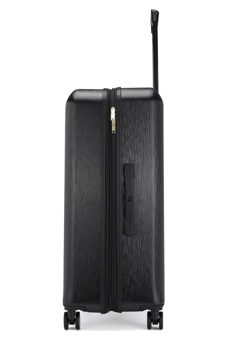 Three-Piece Diamond Hardside Spinner Luggage Set, Alternate, color, BLACK