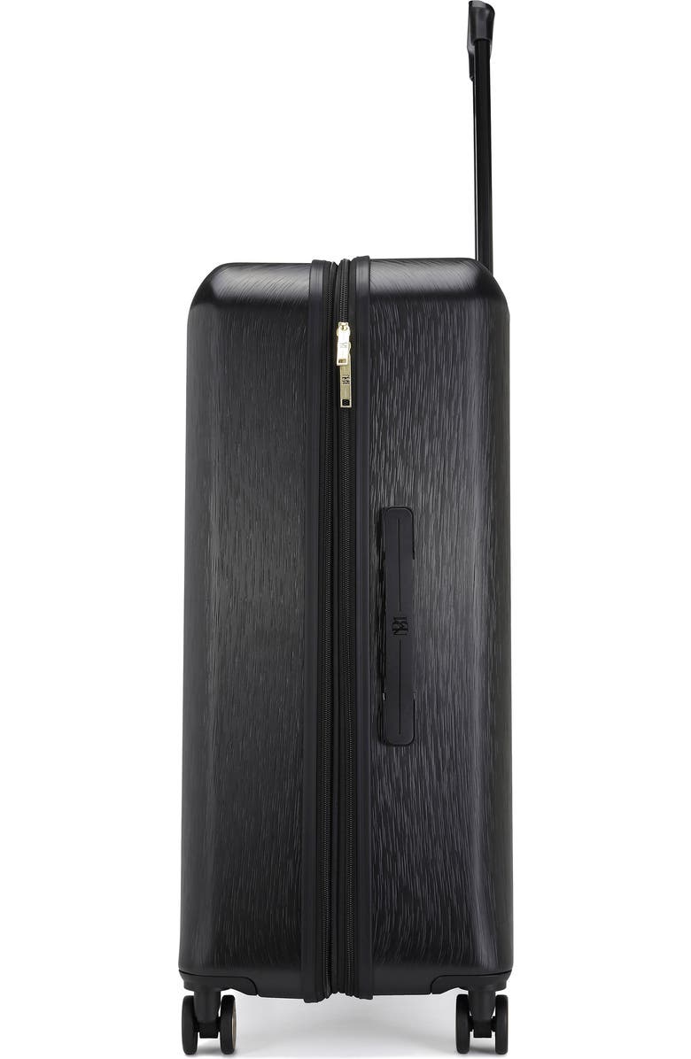 Badgley Mischka Collection Three-Piece Diamond Hardside Spinner Luggage Set, Alternate, color, Black