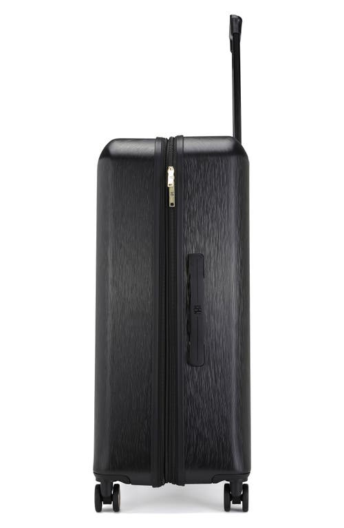 Badgley Mischka Collection Three-piece Diamond Hardside Spinner Luggage Set In Black