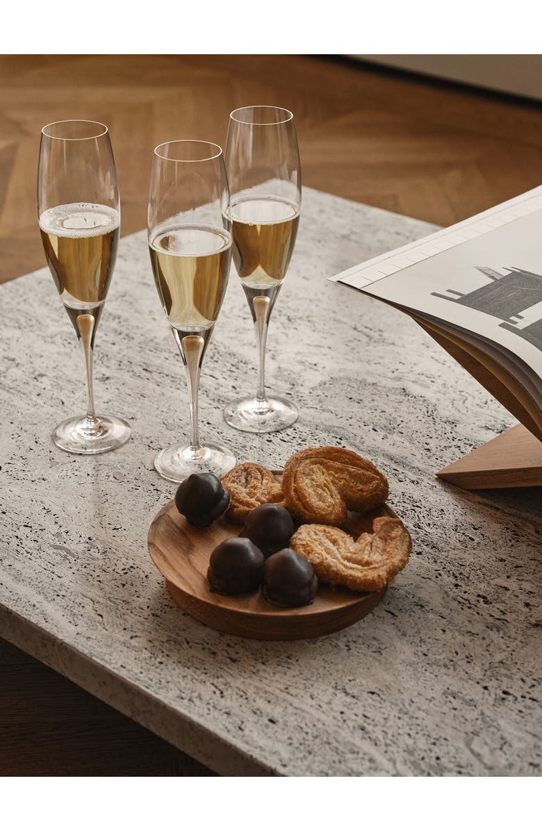 Orrefors Intermezzo Gold Set of 2 Champagne Glasses, Alternate, color, Gold