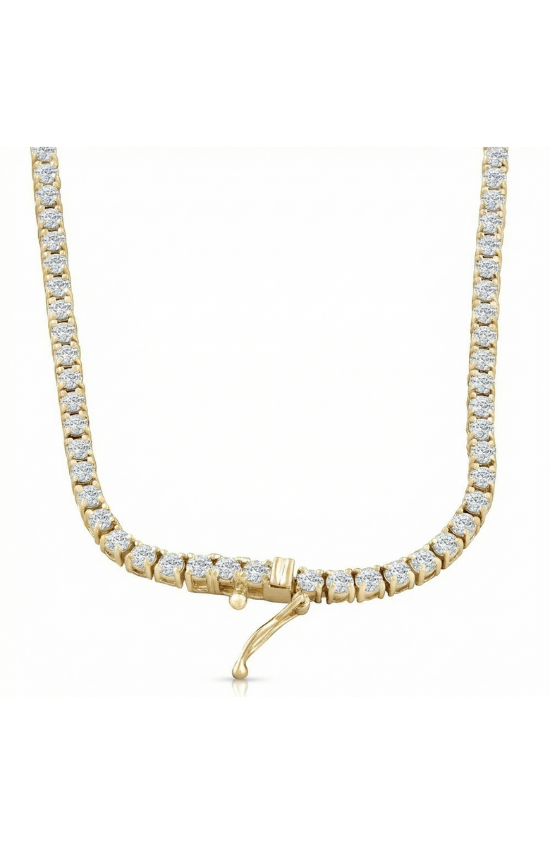 Bliss Diamond 10Ct TW Lab Grown Diamond Tennis Necklace 14K Gold 16.5", Alternate, color, 14K Yellow Gold