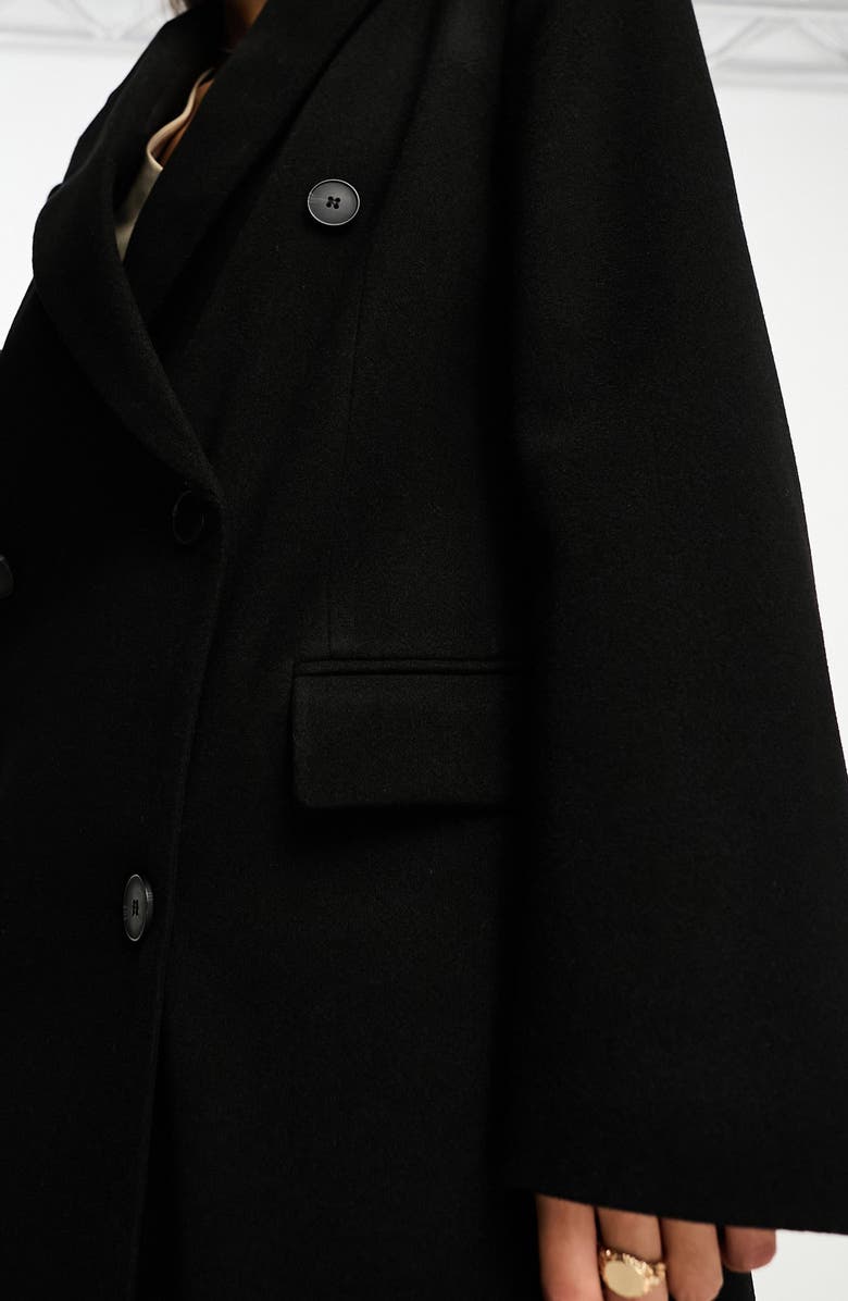 ASOS DESIGN Double Breasted Oversize Overcoat, Alternate, color, 