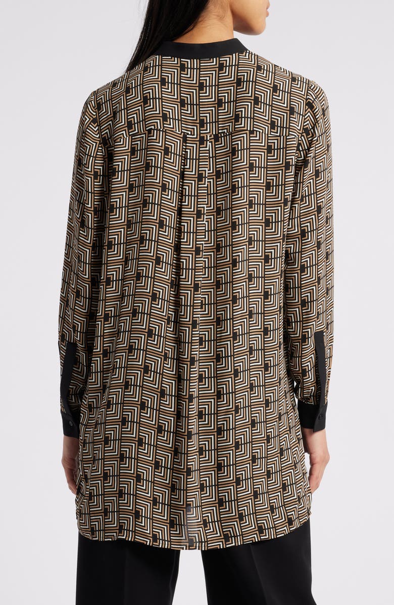 Anne Klein Geo Print Tunic Top, Alternate, color, 
