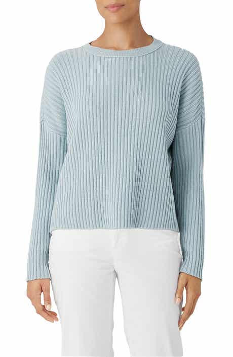 Eileen Fisher Organic Cotton Blend Rib Sweater