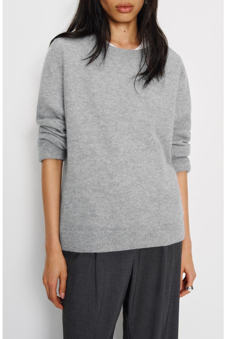 Oversize Cashmere & Wool Sweater, Main, color, GRANITE