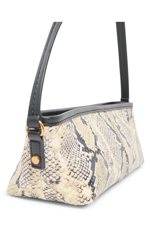 Dolce Vita Savii Snakeskin Embossed Faux Leather Shoulder Bag In White