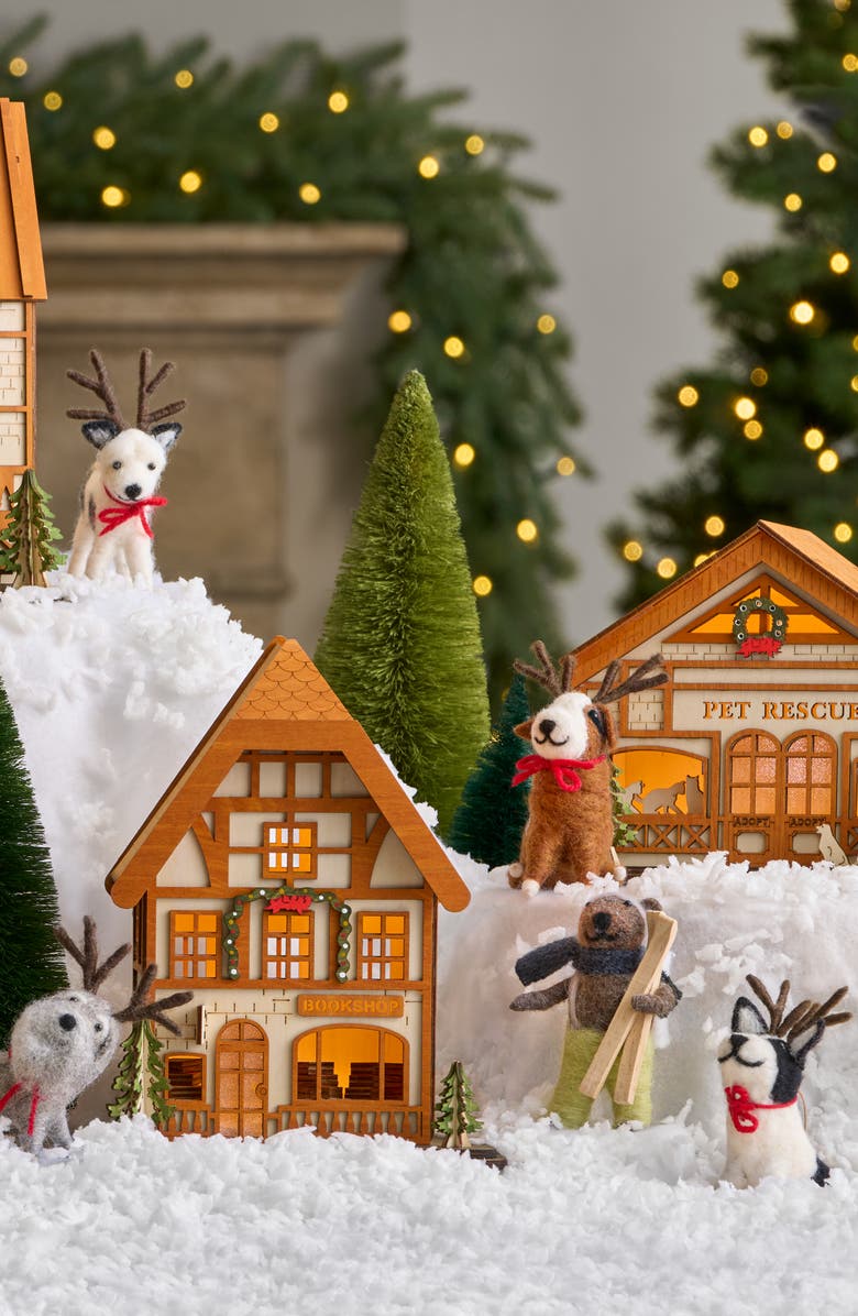 Balsam Hill Reindeer Funfest Felt Ornament Set, Alternate, color, Multicolor