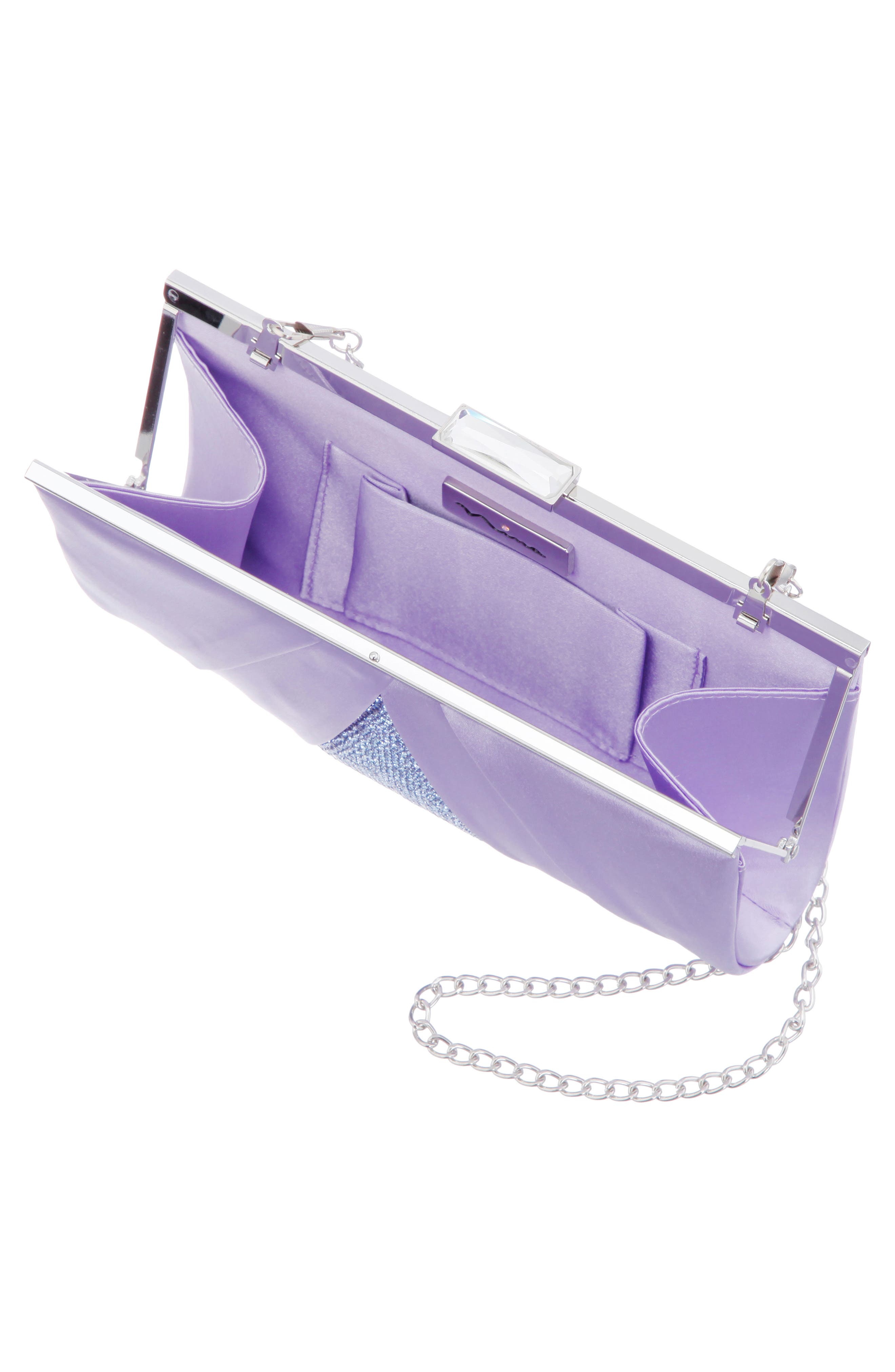 Ophelia Frame Clutch, Alternate, color, ROYAL LILAC
