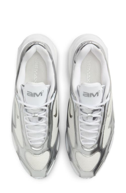 Nike Air Max Muse Mesh-trimmed Metallic Leather Sneakers In Multi