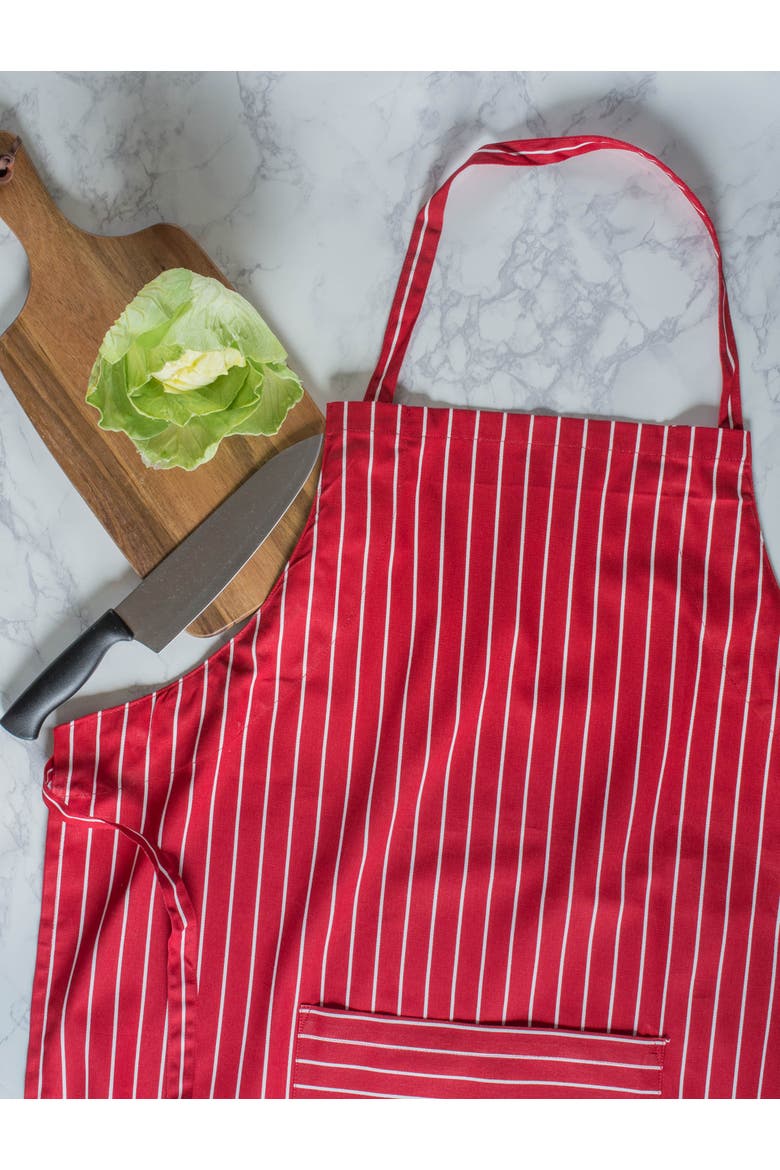 Stripe Chef Apron Tango Red, Alternate, color, Tango Red