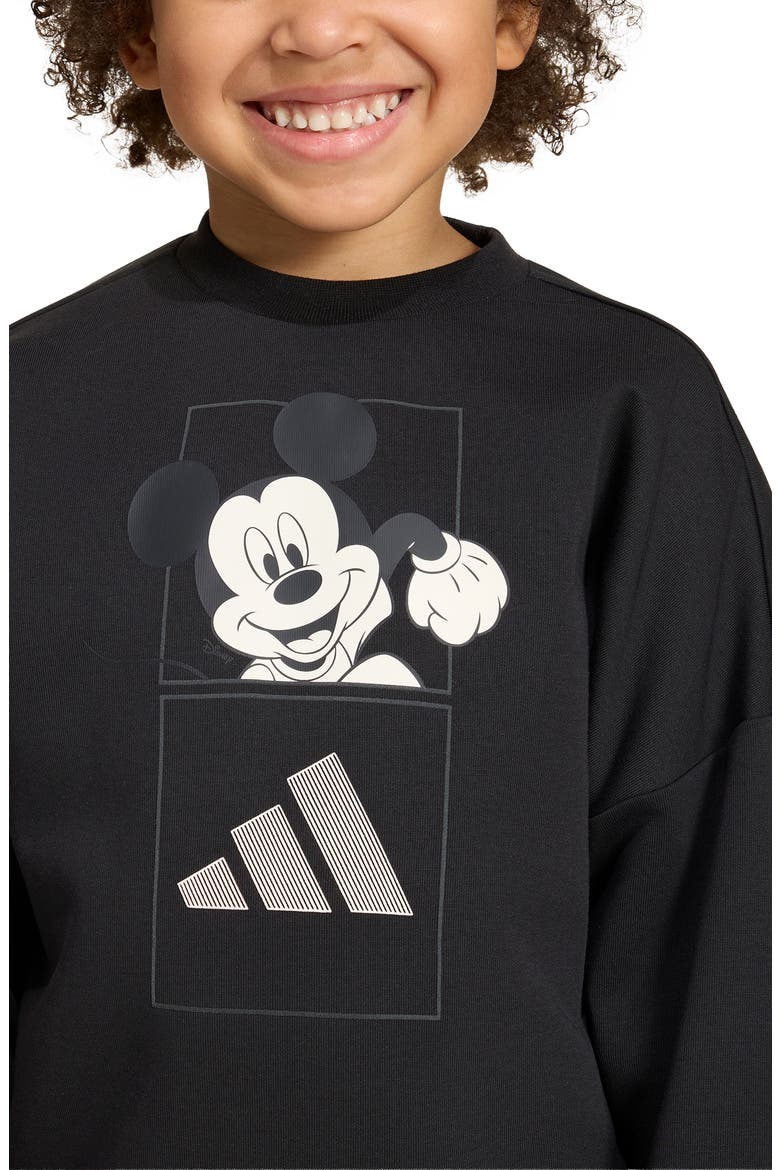 x Disney Kids' Mickey Mouse Sweatshirt & Joggers Set, Alternate, color, BLACK/ OFF WHITE