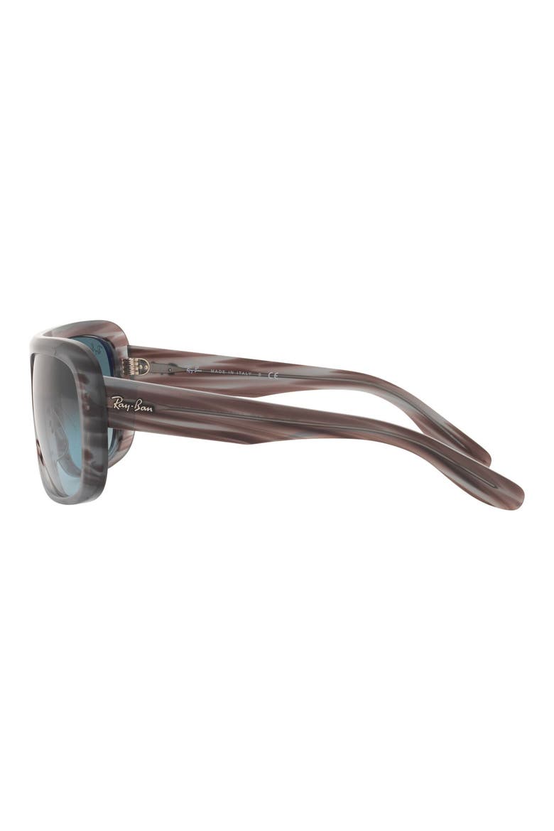 61mm Pillow Blair Evolution Shield Sunglasses, Alternate, color, STRIPED GREY / BLUE GREY