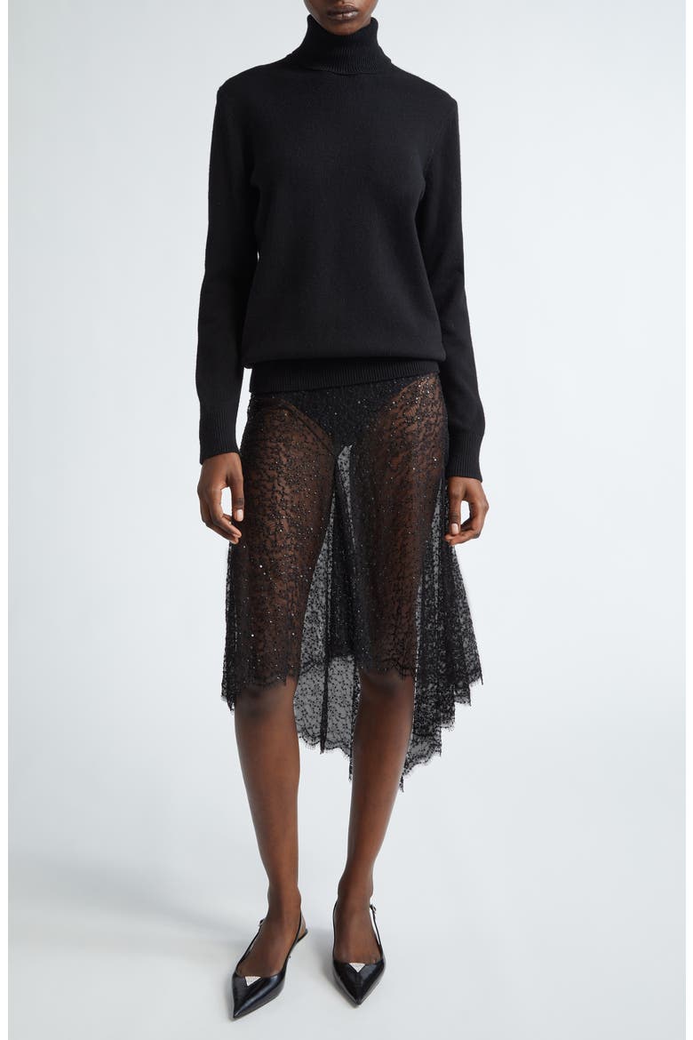 Joan Cashmere Turtleneck Sweater, Alternate, color, BLACK