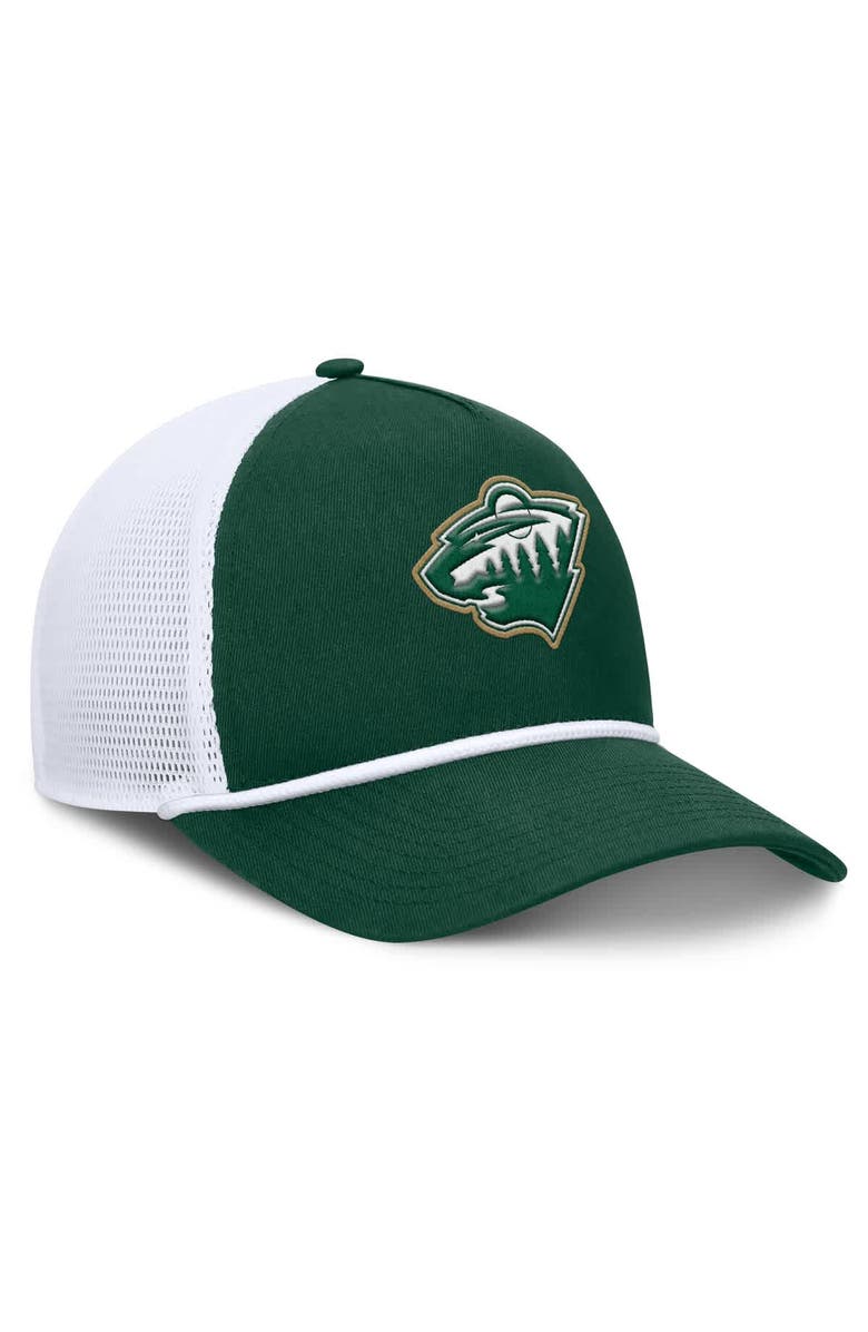 FANATICS Men's Fanatics Green/White Minnesota Wild Bermuda A-Frame Adjustable Hat, Alternate, color, Green