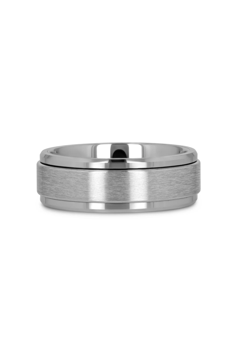 Revolution Tungsten Carbide Spinning Band, Alternate, color, Metallic Silver