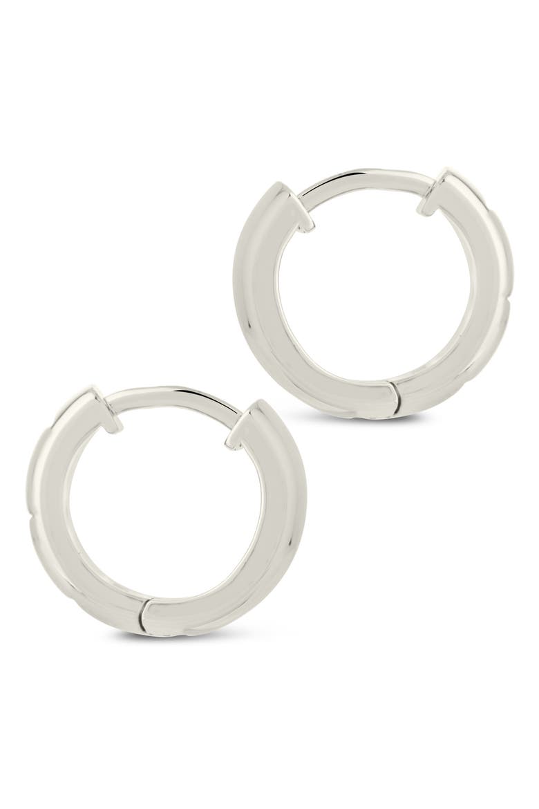 Harmoni Star Cubic Zirconia Hoop Earrings, Alternate, color, SILVER