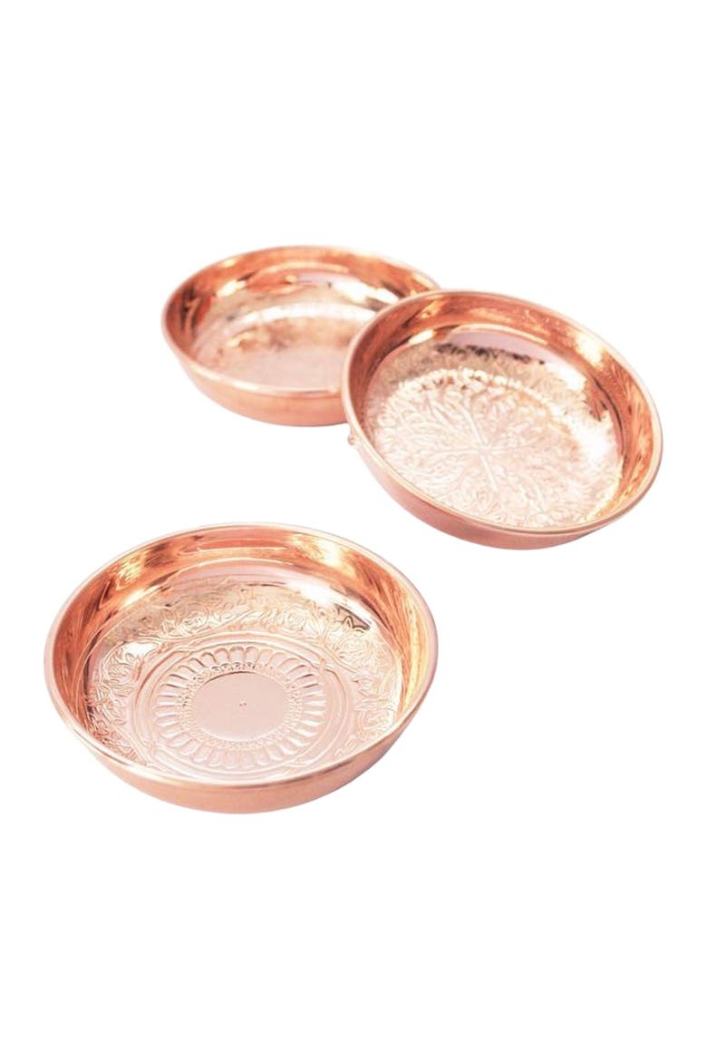 Vintage Inspired Copper Ring Dish Set/3, Main, color, Copper