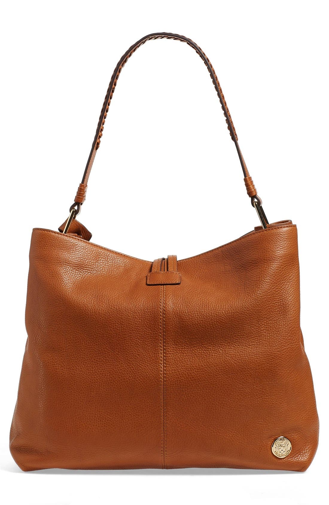 'Taro' Tassel Leather Hobo Bag, Alternate, color, WHISKEY