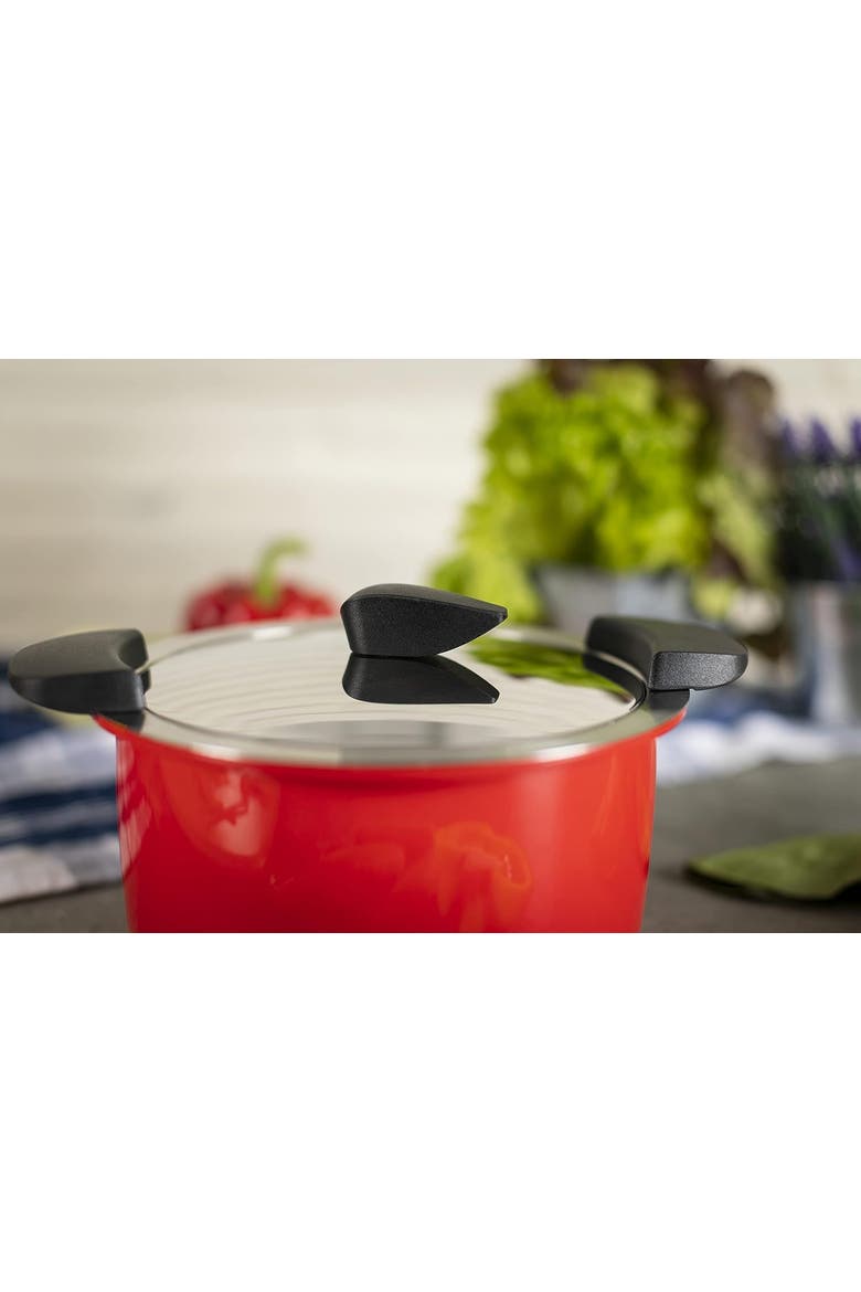Hotpan Stainless Steel Cooking Pot with Insulated Bowl, 3.2-Quart, Alternate, color, Red