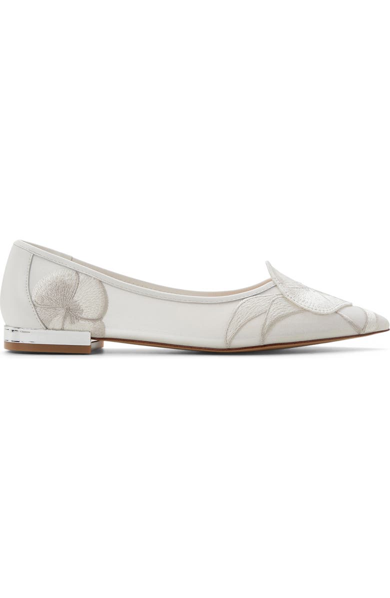 Ted Baker Ella Mae Pointed Toe Flat, Alternate, color, White