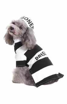PET LIFE The Pet Life Striped Retro Inmate Prisoner Pet Costume